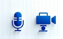 Microphone and camera representing media interviews - Service: Interview Coordination