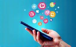 Smartphone with social media icons - Service: Social Media Management